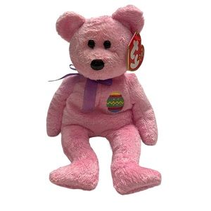 Ty Beanie Baby Pink Easter Bear “Eggs” Retired
